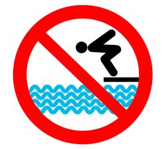 Запрещающие знаки для бассейна