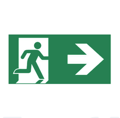Знак Напрямок до евакуаційного виходу направо