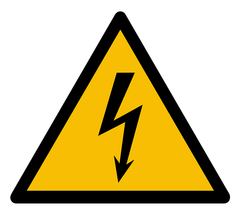 Знак опасность поражения электрическим током