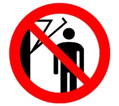 Знак Запрещается подходить к элементам оборудования