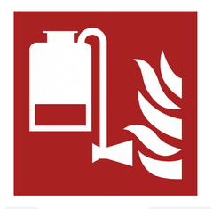 Знак Переносний пристрій пінного пожежогасіння