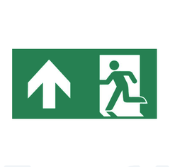 Знак Напрямок до евакуаційного виходу прямо (лівосторонній)