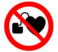 Знак Нет доступа лицам с кардиостимуляторами