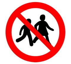 Знак Вхід дітям заборонено