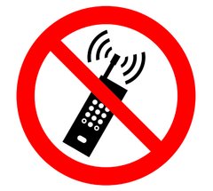 Знак Не активировать мобильный телефон
